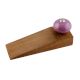 Light Purple Crackle Ceramic Wooden Door Stopper